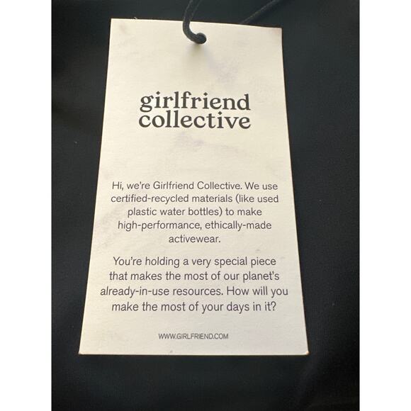 Girlfriend Collective Black Paloma Racerback Bra 1002 Size Large New with tags - Picture 3 of 5